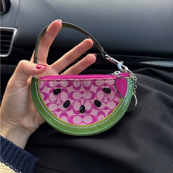 RARE Vintage Coach Watermelon Coin Purse 🍉 - Picture 2 of 2